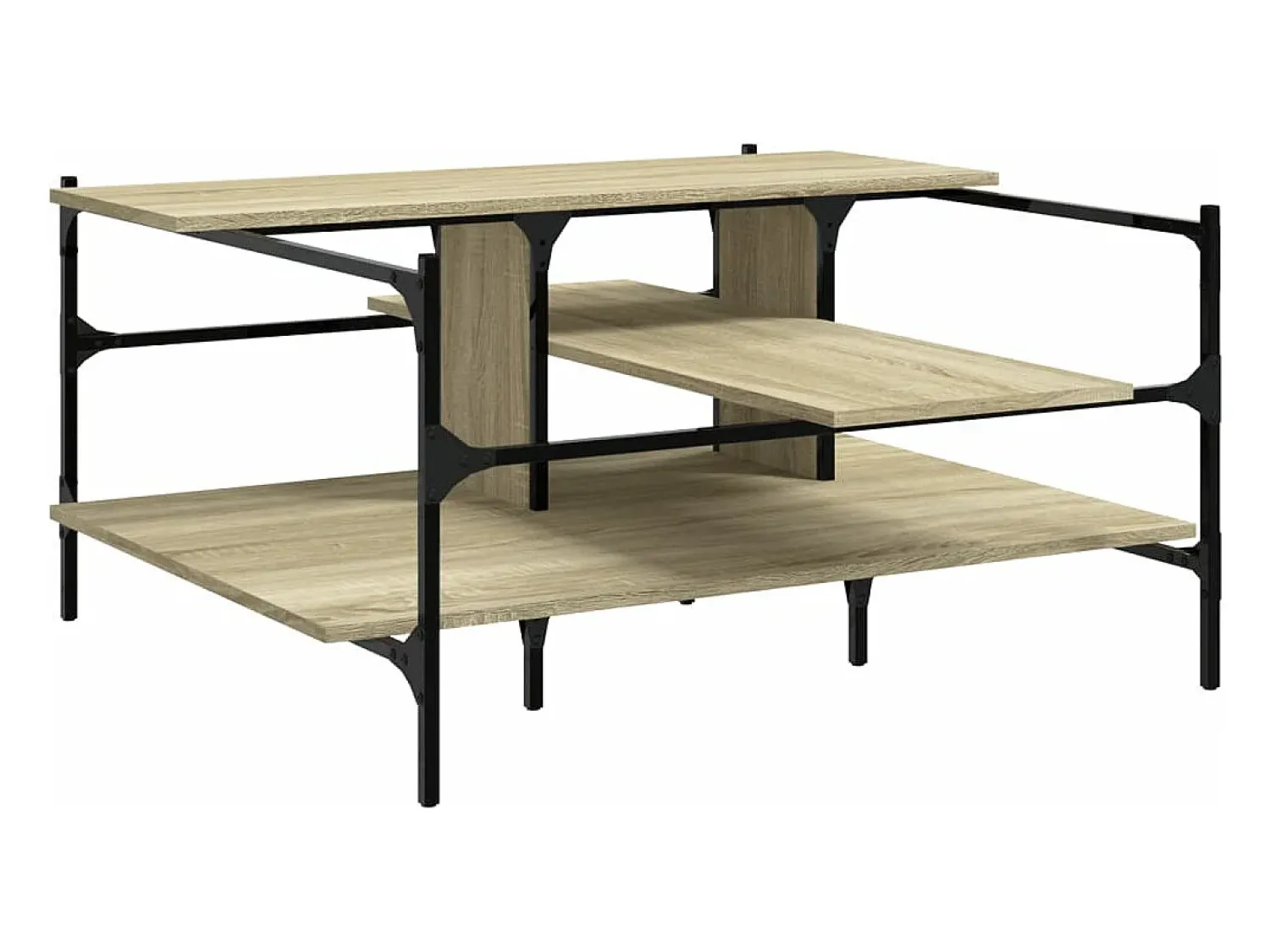Mesa De Centro*vidaxl Mesa centro 100x100x48,5cm derivados madeira de carvalho sonoma Natural claro