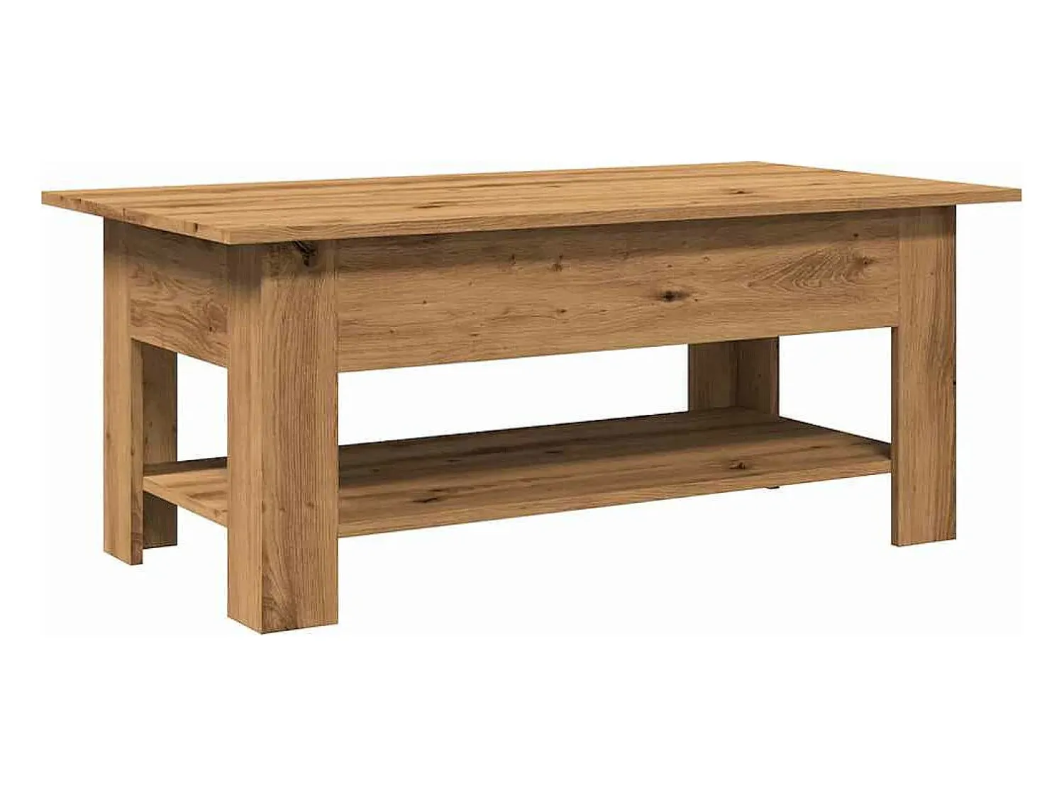 Mesa De Centro|vidaxl Mesa centro 102x55x42cm derivados de madeira carvalho artisiano Castanho