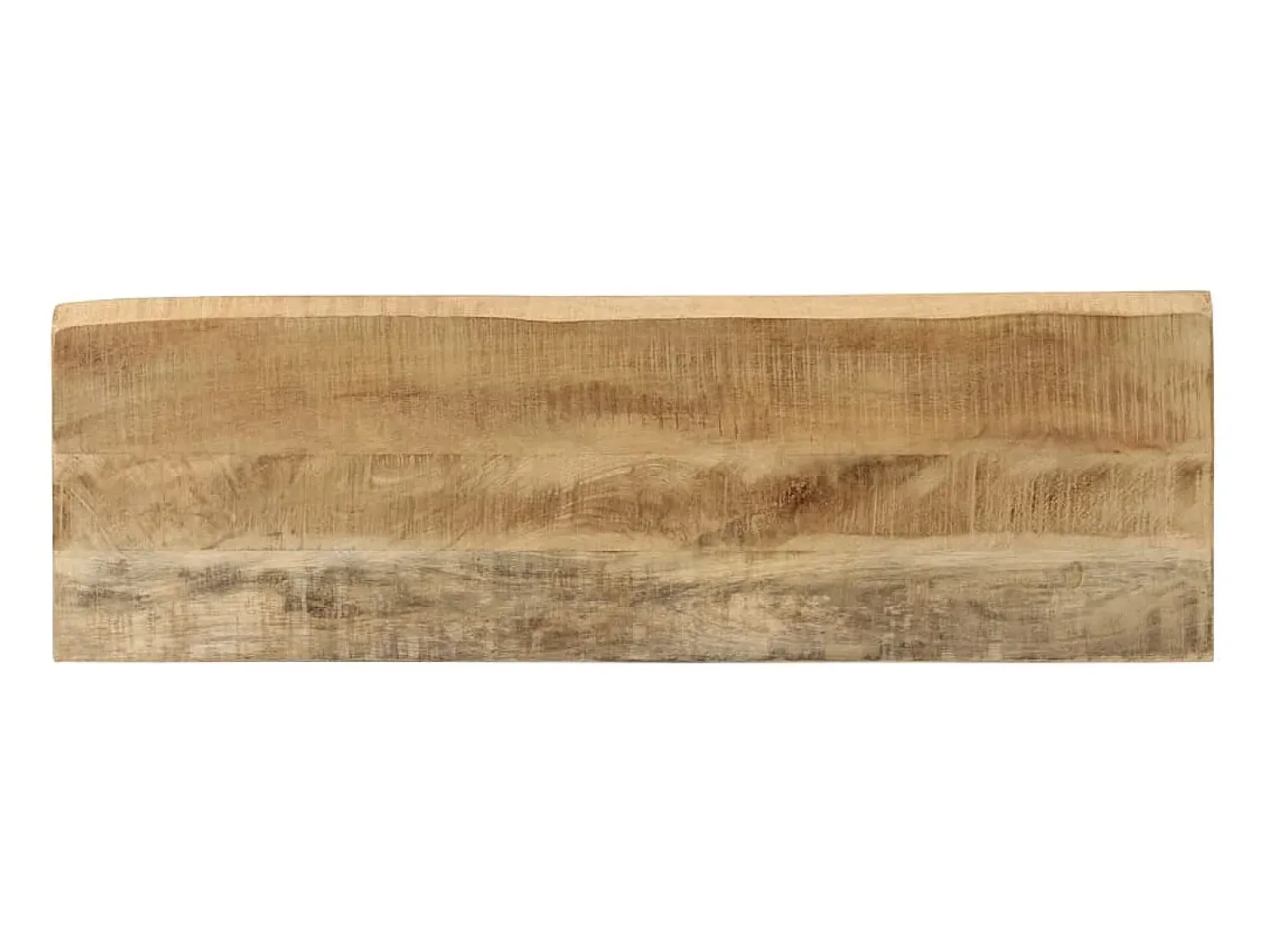 Consola|vidaxl Mesa consola c/ borda viva 105x33x76cm madeira mangueira maciça Natural claro