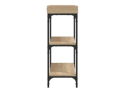 Consola|vidaxl Mesa consola c/ prateleiras 100x30x80 cm carvalho sonoma Natural claro