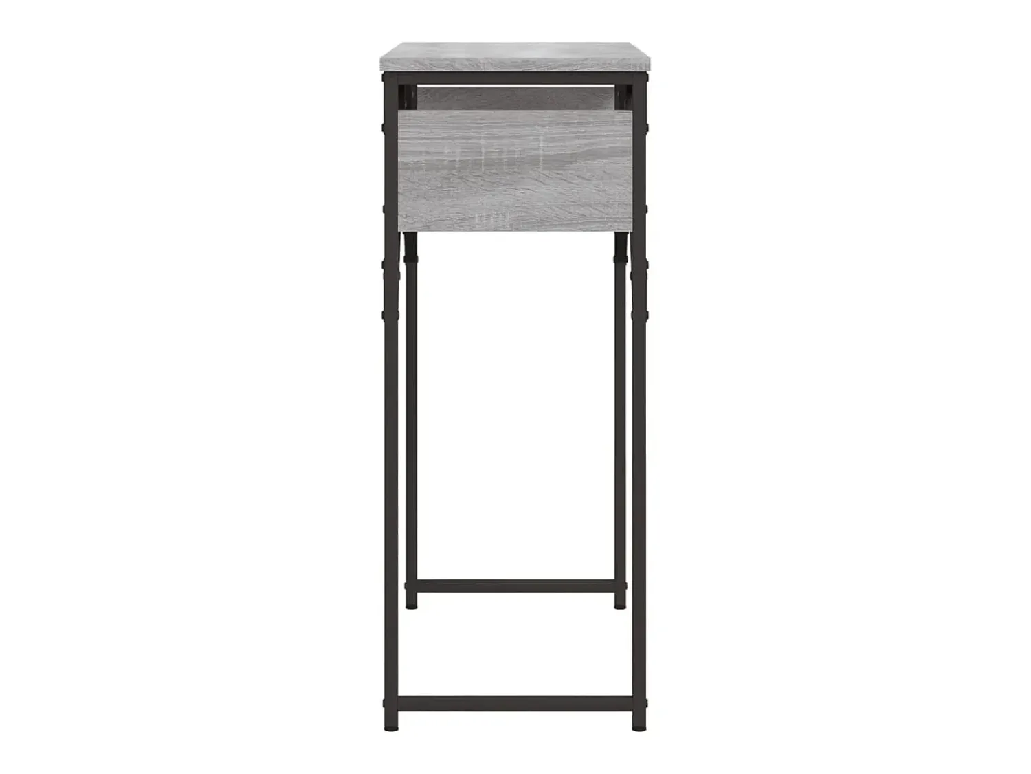 New Mesa consola c/ prateleira derivados de madeira sonoma PT484532 Cinzento
