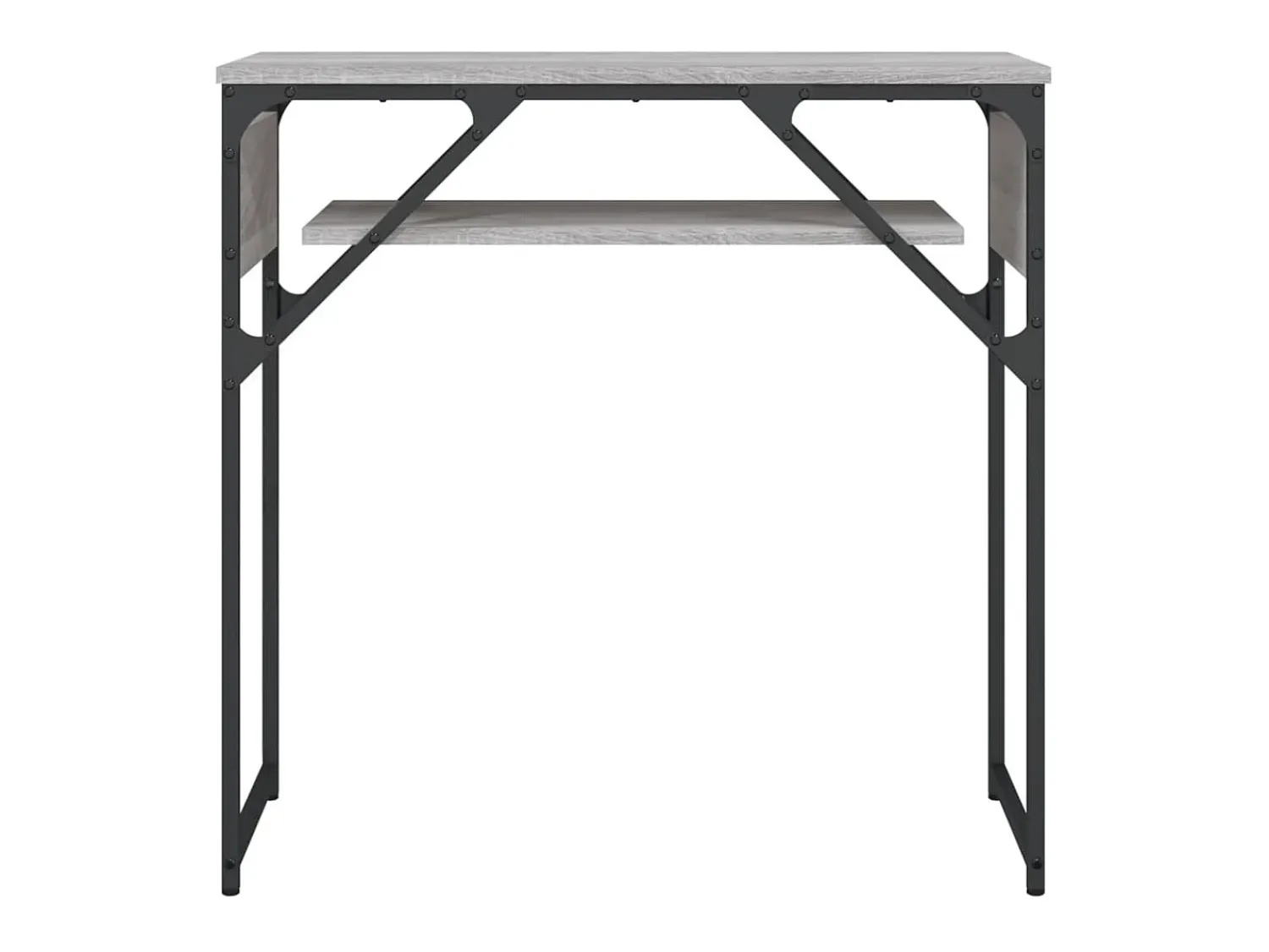 New Mesa consola c/ prateleira derivados de madeira sonoma PT484532 Cinzento