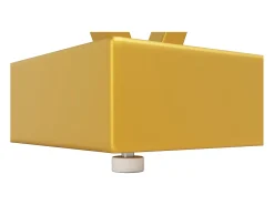 Hauss Spole Mesa consola com tampo com efeito mármore - Pés em metal dourado -^ Consola