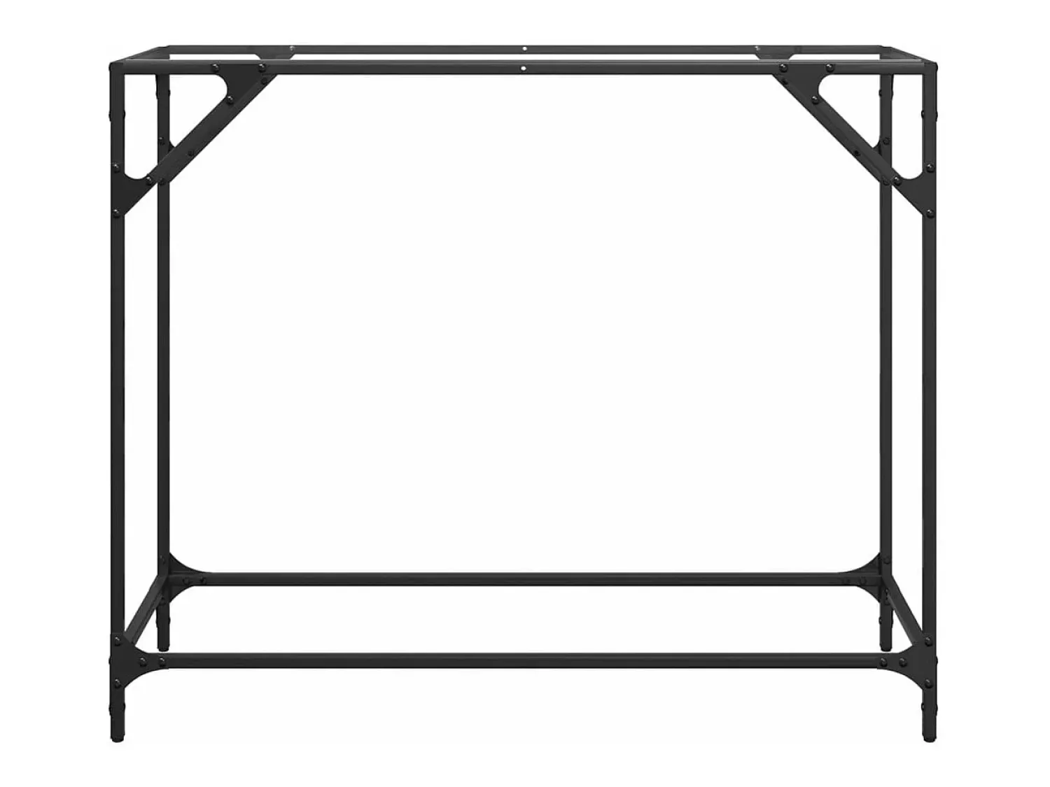Clearance vidaxl Mesa consola com tampo em vidro 98x35x81 cm aço Transparente