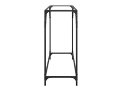 Clearance vidaxl Mesa consola com tampo em vidro 98x35x81 cm aço Transparente