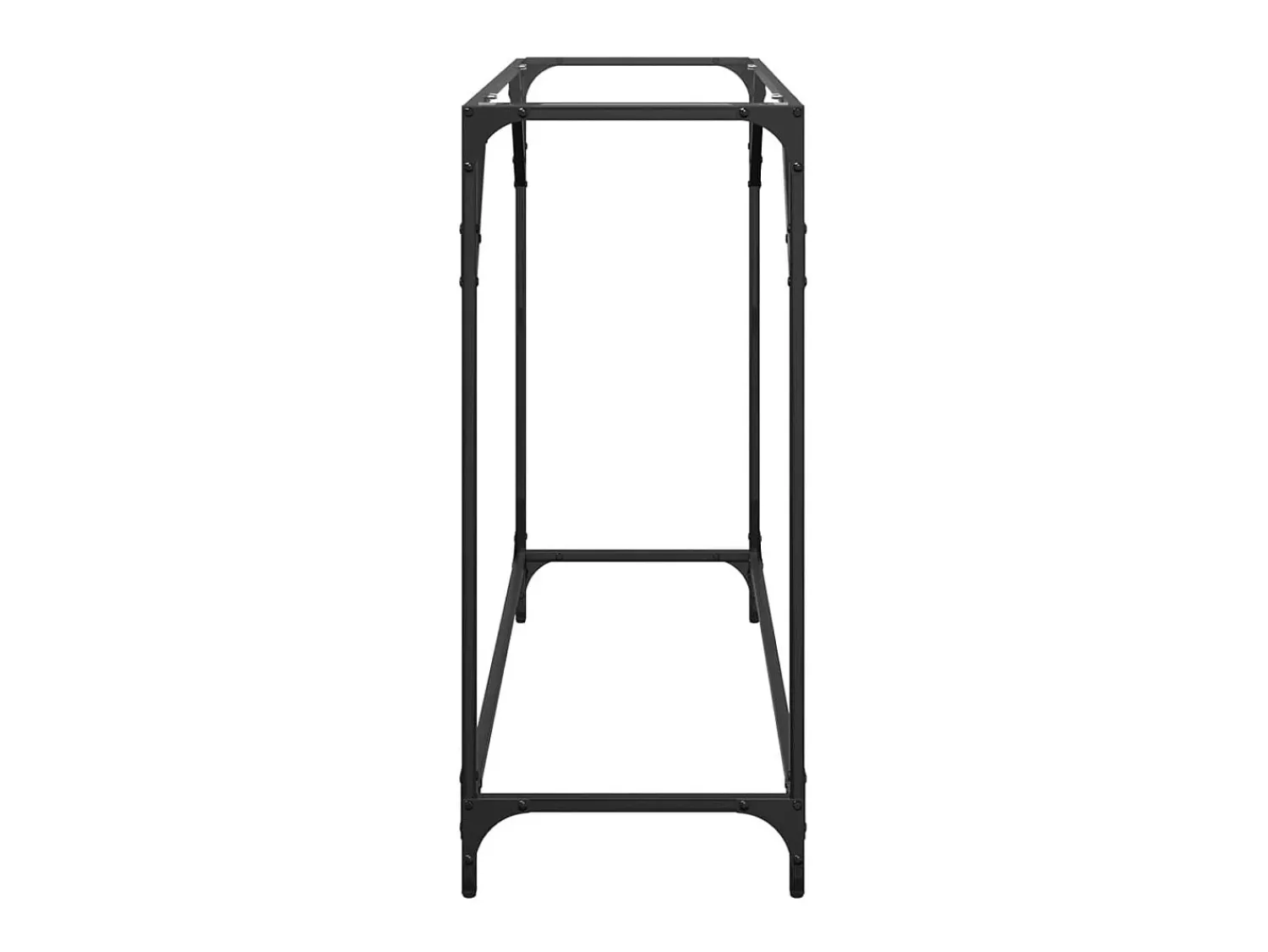 Clearance vidaxl Mesa consola com tampo em vidro 98x35x81 cm aço Transparente