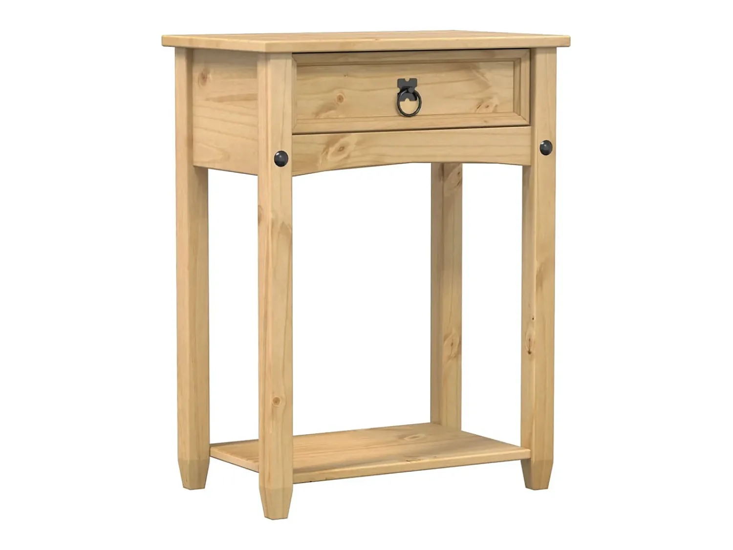 Consola| Mesa consola Corona 55x35x73 cm madeira de pinho maciça PT369112 Castanho