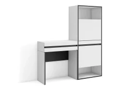 Skraut Home Mesa consola de entrada, 130x35x145cm, Com gaveta, Sapateira,^ Consola