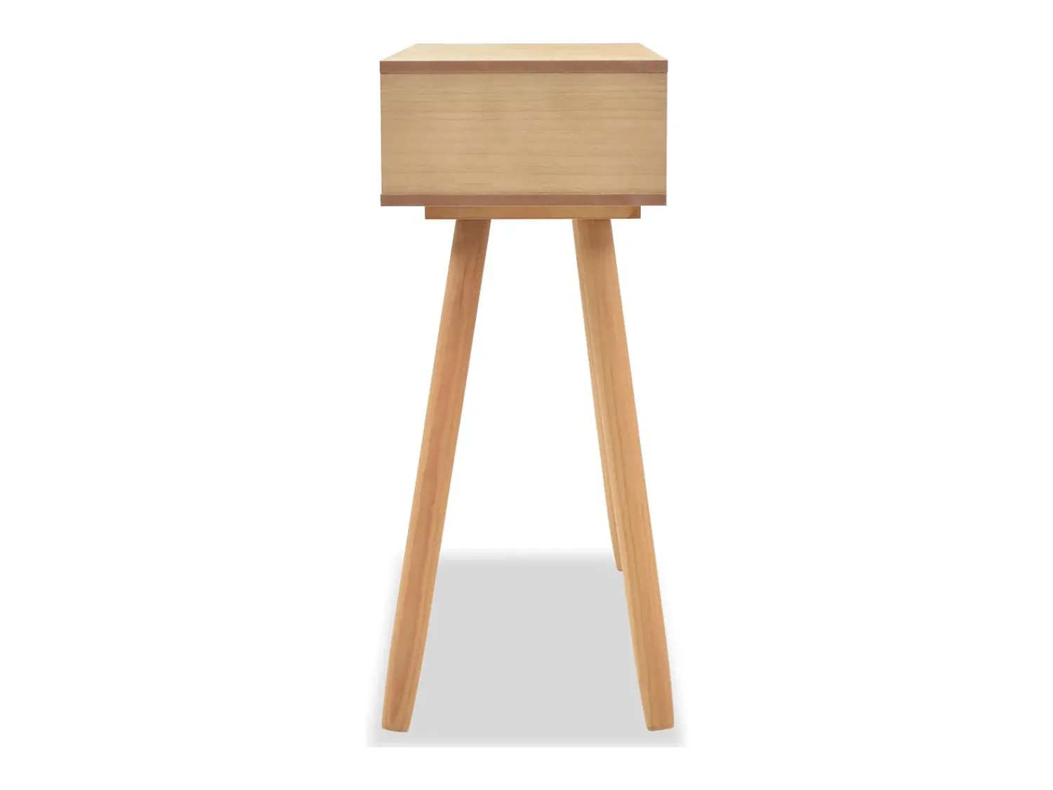 Outlet vidaxl Mesa consola de pinho maciço 80x30x72 cm castanho Natural claro