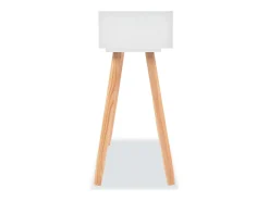 Consola*vidaxl Mesa consola de pinho maciço 80x30x72 cm Branco