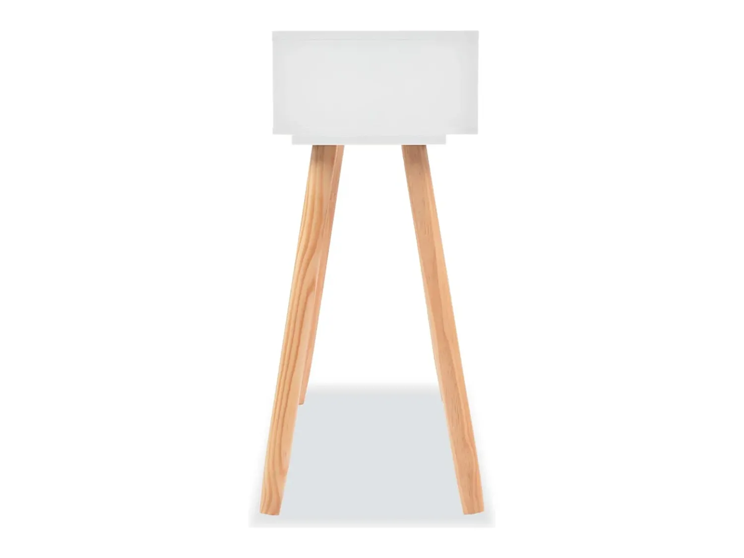 Consola*vidaxl Mesa consola de pinho maciço 80x30x72 cm Branco