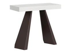 Consola|ITAMOBY Mesa consola extensível 90x40/300 cm Diamante Cinza Branca quadro Urso Branco