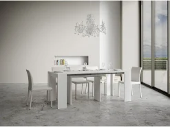 ITAMOBY Mesa consola extensível 90x42/302 cm Mia Cinza Branca^ Consola