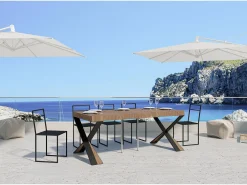 ITAMOBY Mesa consola extensível 90x40/190 cm Diago Small Premium Abeto tingido quadro Antracite^ Consola