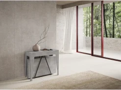 Discount Ityhome Mesa consola extensível 90x42/302 cm Zima cimento Cinzento