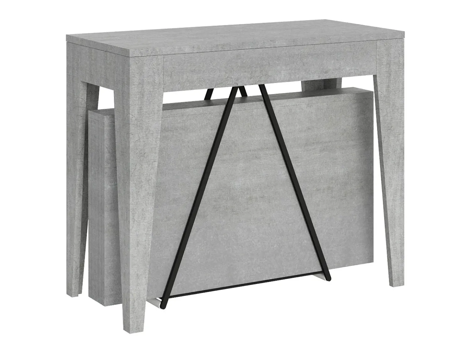 Discount Ityhome Mesa consola extensível 90x42/302 cm Zima cimento Cinzento