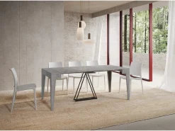 Discount Ityhome Mesa consola extensível 90x42/302 cm Zima cimento Cinzento