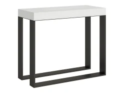 New ITAMOBY Mesa consola extensível 90x40/300 cm Elettra Cinza Branca quadro Antracite Branco
