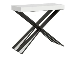 Consola*ITAMOBY Mesa consola extensível 90x40/196 cm Diago Small Premium Cinza Branca quadro Antracite Branco