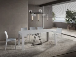 ITAMOBY Mesa consola extensível 90x42/302 cm Scicca Cinza Branca^ Consola