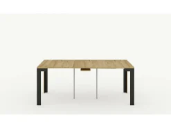 Consola*ITAMOBY Mesa consola extensível 90x40/196 cm Linea Evolution Small Cimento quadro Antracite Cinzento