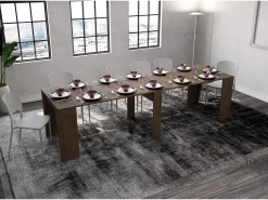 Online Ityhome Mesa consola extensível 90x48/308 cm Anvar nogueira Castanho