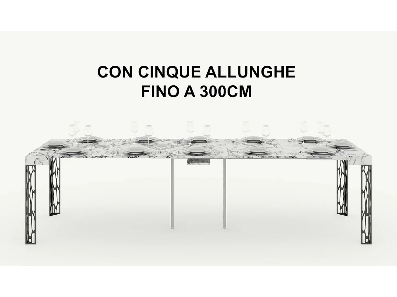 Discount ITAMOBY Mesa consola extensível 90x40/300 cm Ghibli Carvalho Natural quadro Antracite Natural claro