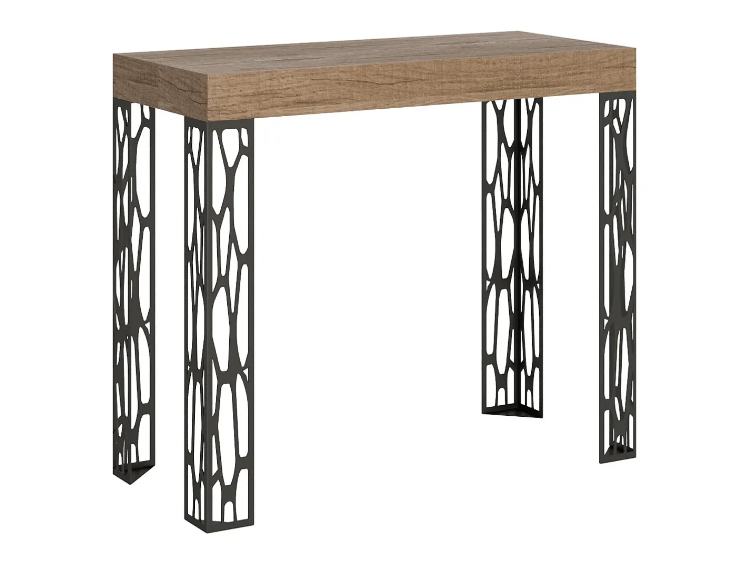 Discount ITAMOBY Mesa consola extensível 90x40/300 cm Ghibli Carvalho Natural quadro Antracite Natural claro