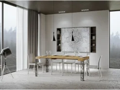 Discount ITAMOBY Mesa consola extensível 90x40/300 cm Ghibli Carvalho Natural quadro Antracite Natural claro