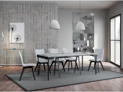 Hot ITAMOBY Mesa consola extensível 90x40/300 cm Banco Evolution Cinza Branca quadro Antracite Branco