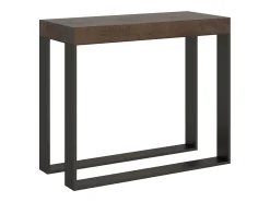 Consola|ITAMOBY Mesa consola extensível 90x40/196 cm Elettra Small Nogueira quadro Antracite Natural escuro