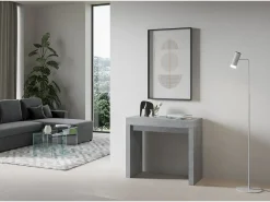 ITAMOBY Mesa consola extensível 90x40/196 cm Roxell Small Cimento^ Consola