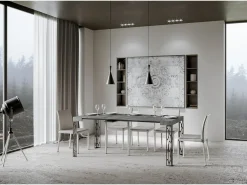 Consola|ITAMOBY Mesa consola extensível 90x40/300 cm Ghibli Cimento quadro Antracite Cinzento