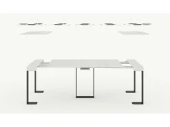 ITAMOBY Mesa consola extensível 90x40/300 cm Sintesi Carvalho Natural quadro Antracite^ Consola