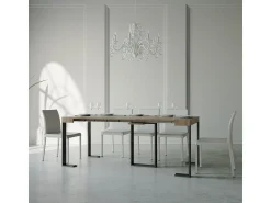 ITAMOBY Mesa consola extensível 90x40/300 cm Sintesi Carvalho Natural quadro Antracite^ Consola