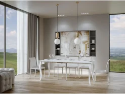ITAMOBY Mesa consola extensível 90x48/204 cm Olanda Small Cinza Branca^ Consola
