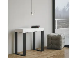 Consola*ITAMOBY Mesa consola extensível 90x40/300 cm Tecno Cinza Branca quadro Antracite Branco