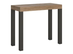 Consola*ITAMOBY Mesa consola extensível 90x40/196 cm Everyday Small Carvalho Natural quadro Antracite Natural claro