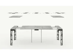 Consola*ITAMOBY Mesa consola extensível 90x40/300 cm Ghibli Evolution Carvalho Natural quadro Antracite Natural claro