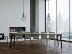 ITAMOBY Mesa consola extensível 90x40/300 cm Rio Carvalho Natural quadro Ferrugem Castanho