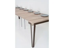 ITAMOBY Mesa consola extensível 90x40/300 cm Rio Carvalho Natural quadro Ferrugem Castanho