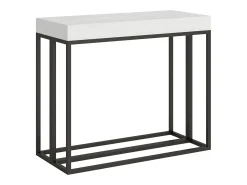 ITAMOBY Mesa consola extensível 90x40/300 cm Epoca Cinza Branca quadro Antracite^ Consola