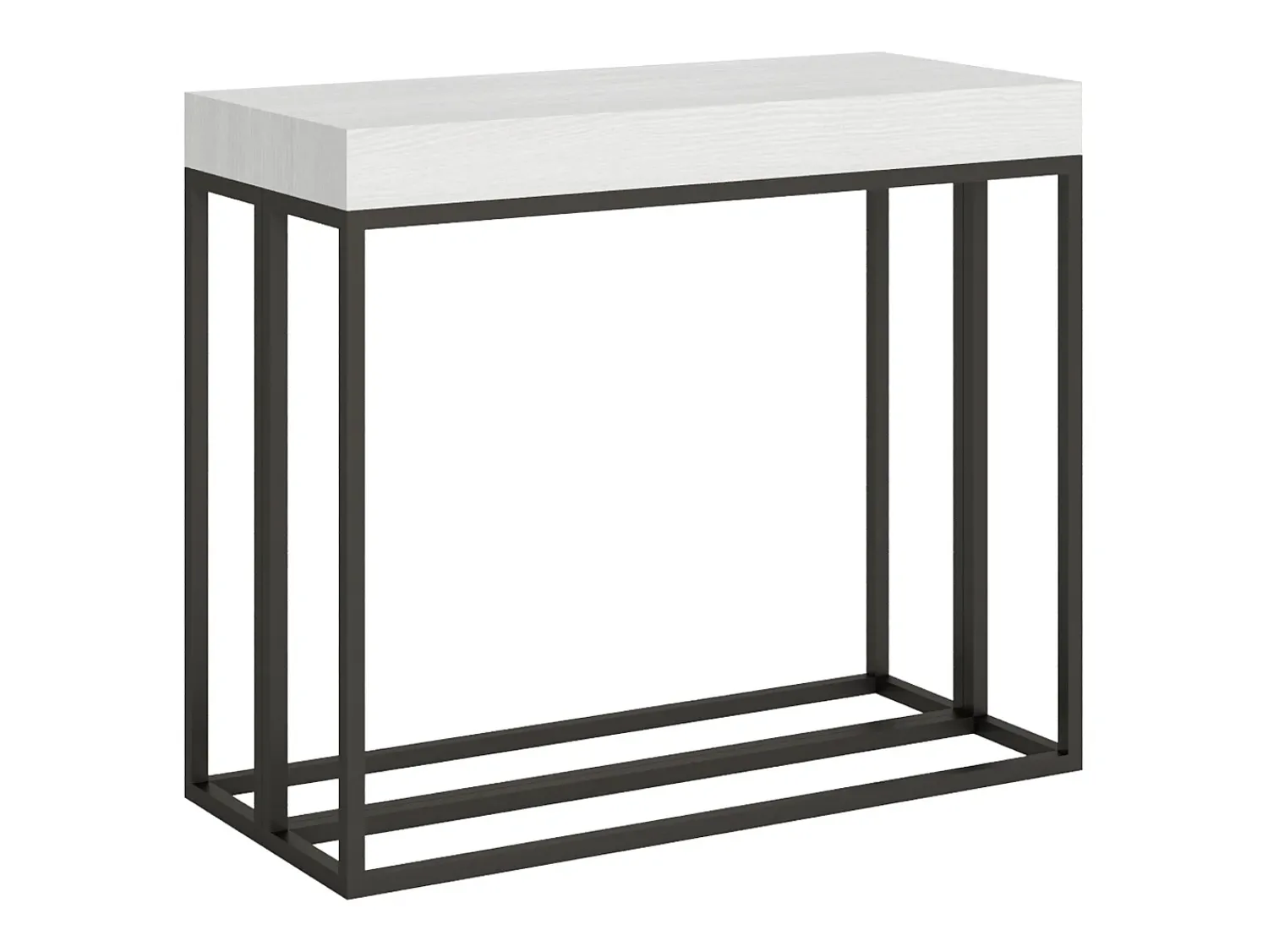 ITAMOBY Mesa consola extensível 90x40/300 cm Epoca Cinza Branca quadro Antracite^ Consola
