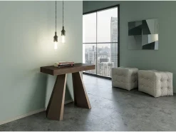 Online ITAMOBY Mesa consola extensível 90x40/300 cm Diamante Nogueira quadro Urso Natural escuro