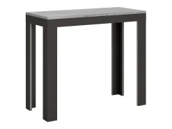 Hot ITAMOBY Mesa consola extensível 90x40/300 cm Linea Evolution Cimento quadro Antracite Cinzento