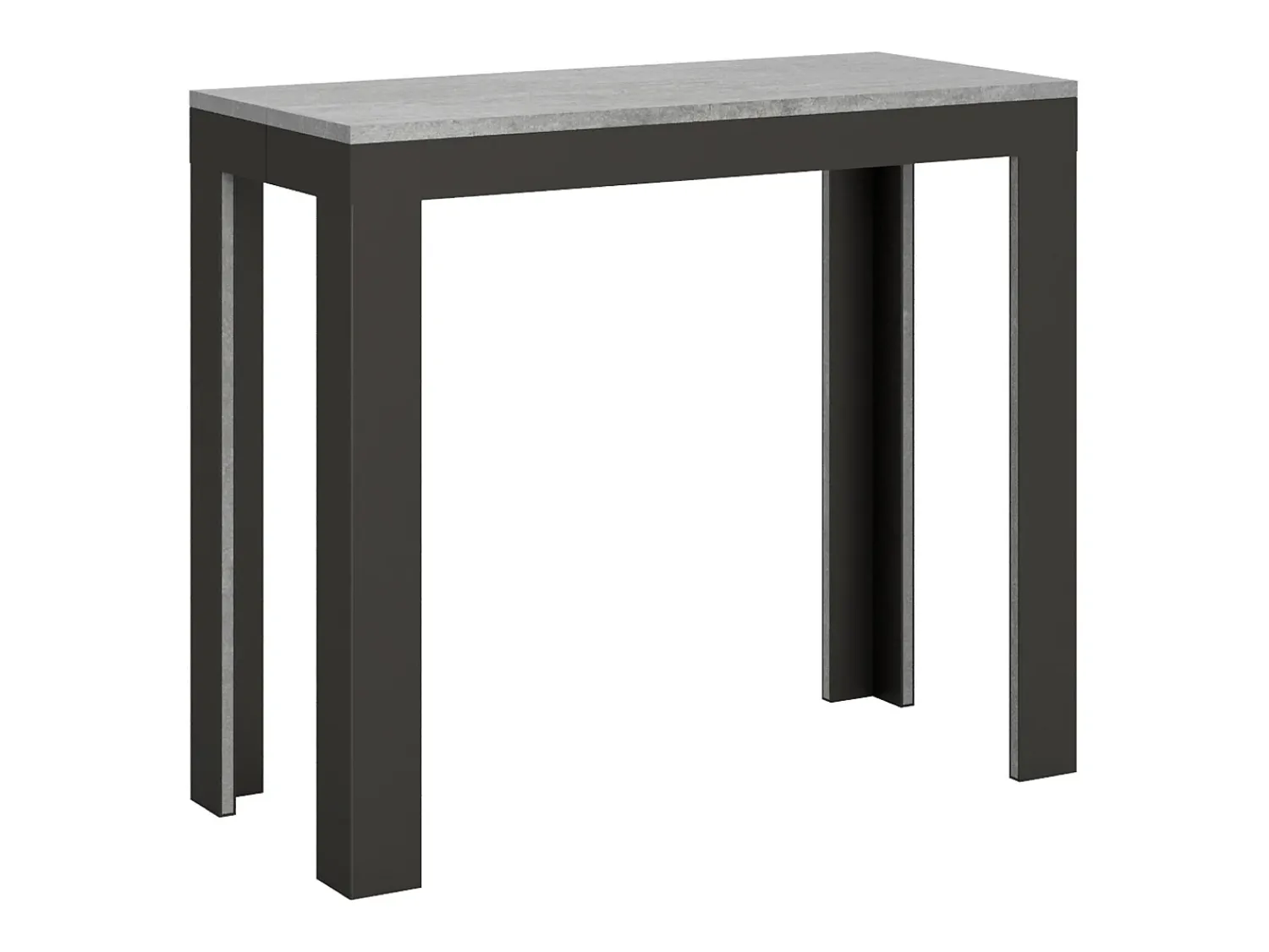 Hot ITAMOBY Mesa consola extensível 90x40/300 cm Linea Evolution Cimento quadro Antracite Cinzento