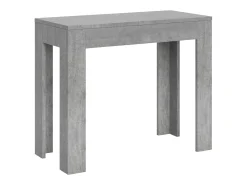 Consola*Ityhome Mesa consola extensível 90x42/302 cm Bora cimento Cinzento