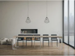 Hot ITAMOBY Mesa consola extensível 90x40/300 cm Tecno telaiCachemira quadro Branco Cinzento