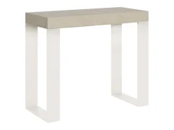 Hot ITAMOBY Mesa consola extensível 90x40/300 cm Tecno telaiCachemira quadro Branco Cinzento