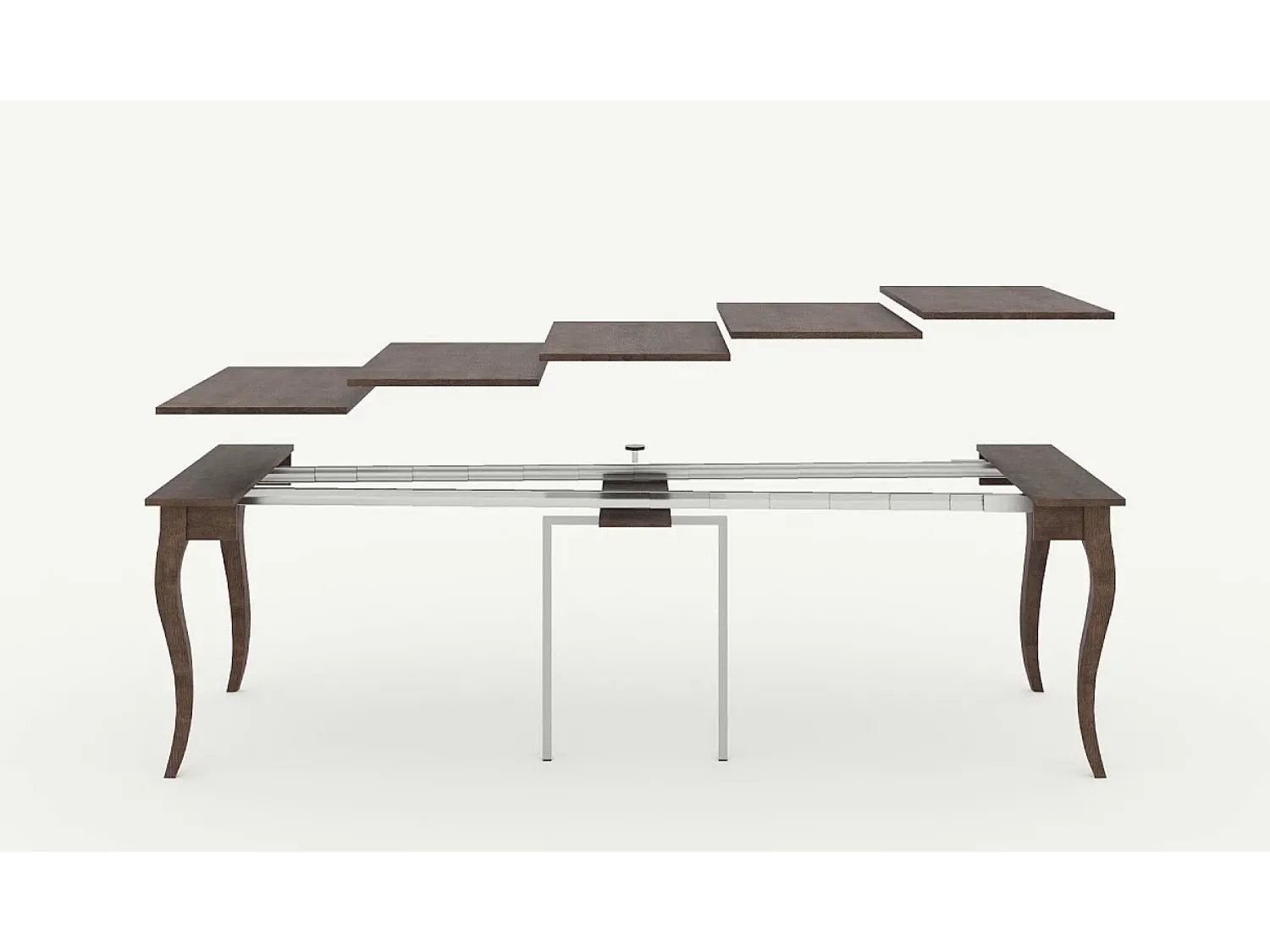 ITAMOBY Mesa consola extensível 90x48/308 cm Olanda Nogueira^ Consola